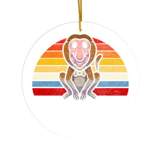 Big Nose Proboscis Monkey Ape Wildlife Zookeeper Ceramic Ornaments