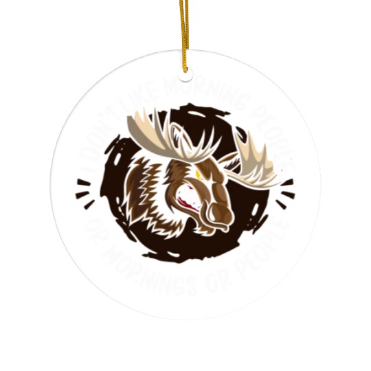 Moose Elk Hunting Ceramic Ornaments