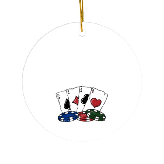 Playing Poker 'till I Puke Poker Player Hobby Ceramic Ornaments