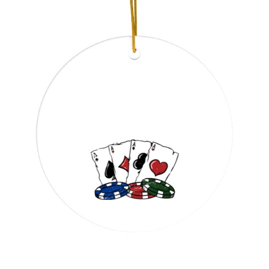 Lose Your Head Lose Your Chips Poker Gambler Ceramic Ornaments