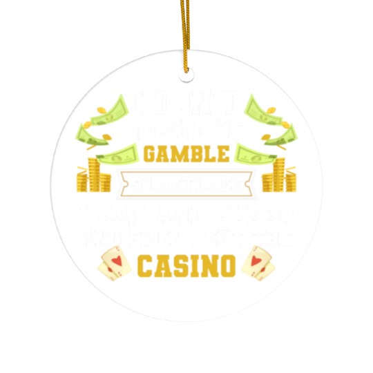 Gambling Poker Face Vegas Ceramic Ornaments