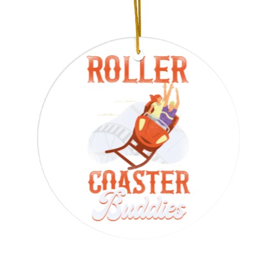 Roller Coaster Friends Besties Ceramic Ornaments