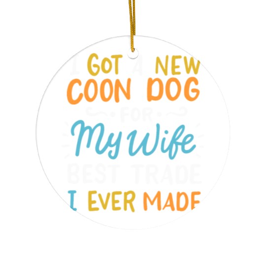 I Got A New Dog Ceramic Ornaments