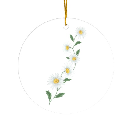 Daisy Flower Ceramic Ornaments