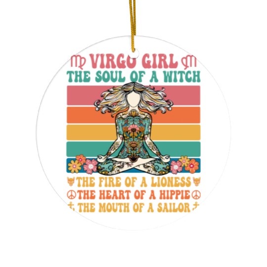 Virgo Girl Astrology Sign Ceramic Ornaments