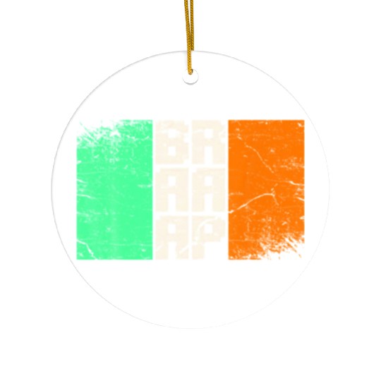 Dirt Biker Irish flag motocross Ceramic Ornaments