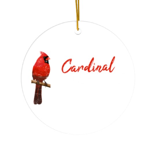 Cardinal Whisperer Northern Cardinal Bird Red Card Ceramic Ornaments