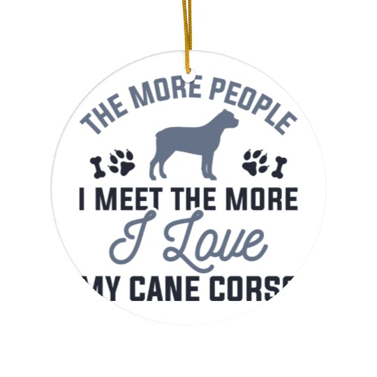 I Love My Cane Corso Ceramic Ornaments