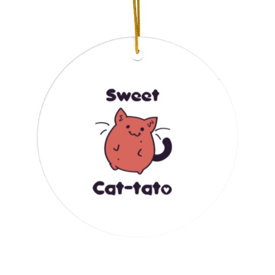 sweet cat potato Ceramic Ornaments