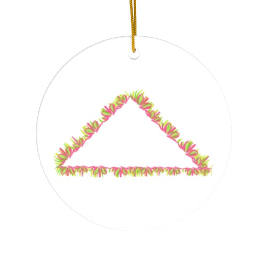 triangle nature icon grass Ceramic Ornaments