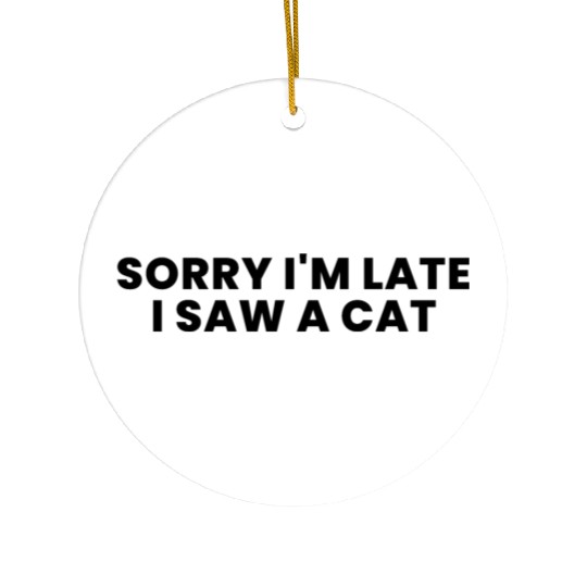 Sorry i'm late i saw a cat Ceramic Ornaments