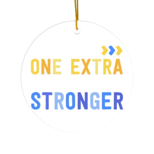Family Down Syndrome Awareness My Son One Extra Ceramic Ornaments