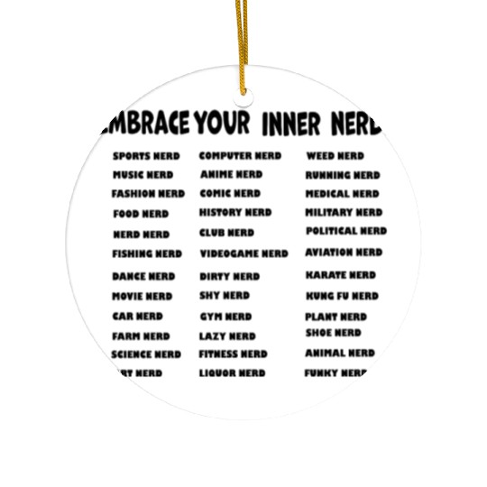Embrace your inner Nerd Ceramic Ornaments