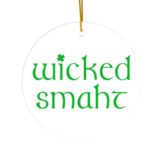 Wicked Smaht Irish Boston Ceramic Ornaments