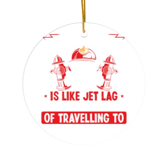 Fire Hose Fire Masn Night Shift Firefighter Ceramic Ornaments