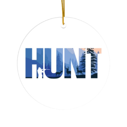 Buck Deer Hunting Hunter Hunt Ceramic Ornaments