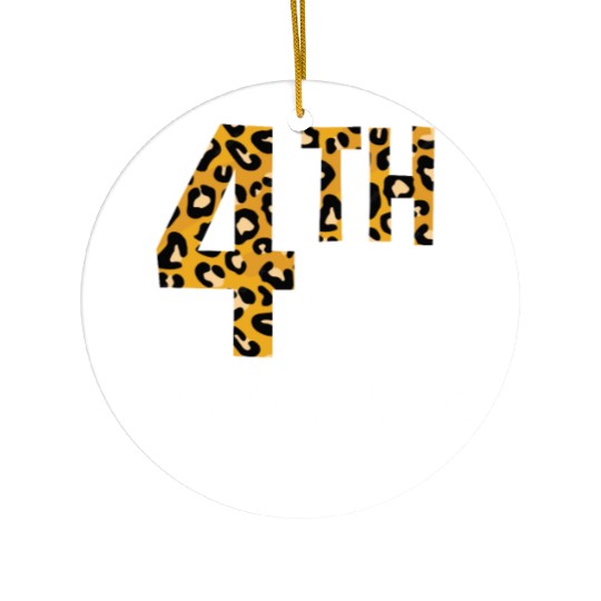 4th Grade Squad Leopard 4th Grade Teacher Ceramic Ornaments