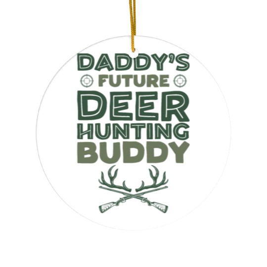 Buck Deer Hunting Hunter Kid Ceramic Ornaments