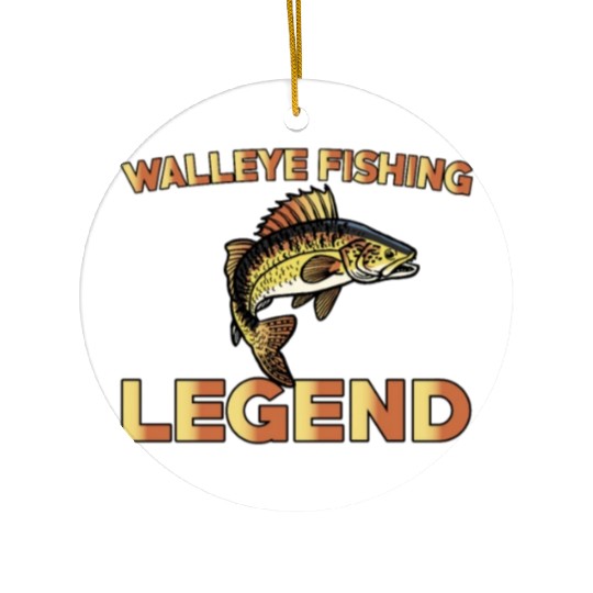 Great Walleye Fishing Legend Ceramic Ornaments