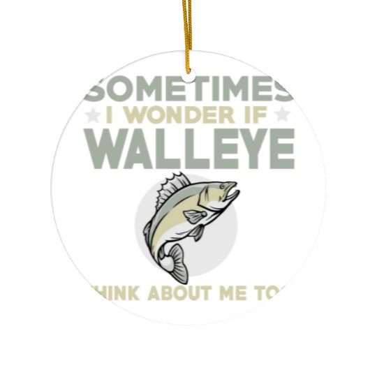 Funny Walleye Fishing Lover Ceramic Ornaments