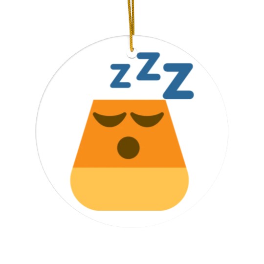 Sleeping Candy Corn Halloween Costume Ceramic Ornaments