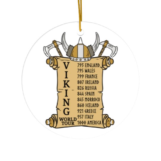Viking World Tour For Vikings Lover Ceramic Ornaments