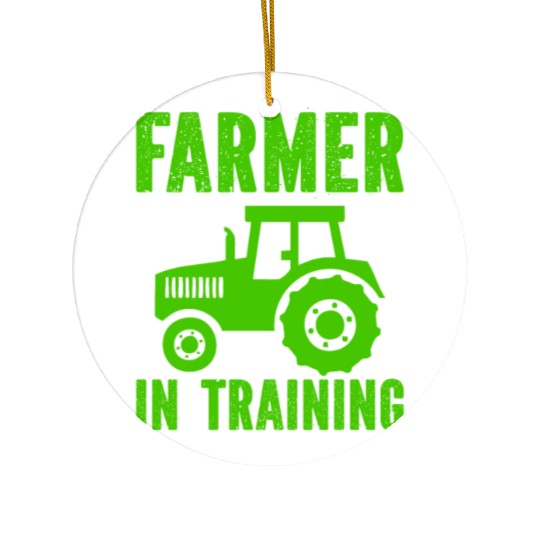 farmer In Training Ceramic Ornaments