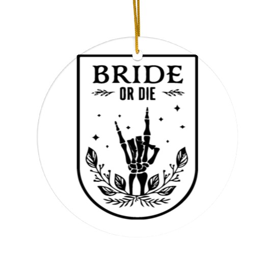 Womens Ride or Die 'til Death Do Us Party Ceramic Ornaments