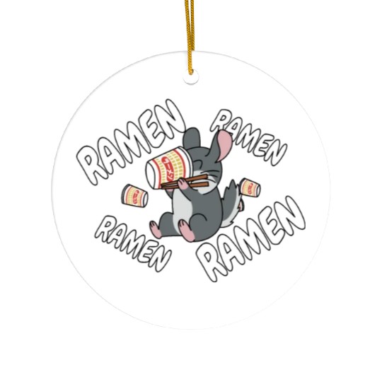 Chinchilla Instant Ramen Noodles Ceramic Ornaments