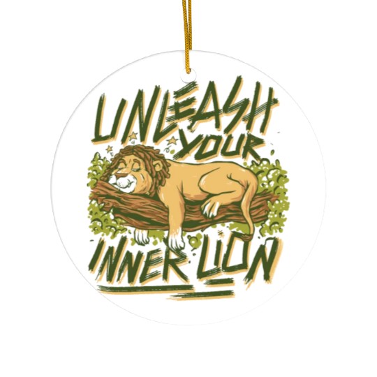 Lion Sleeping Ceramic Ornaments