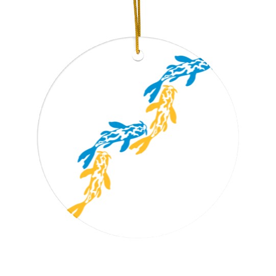 colorful koi fish nishikigoi Ceramic Ornaments