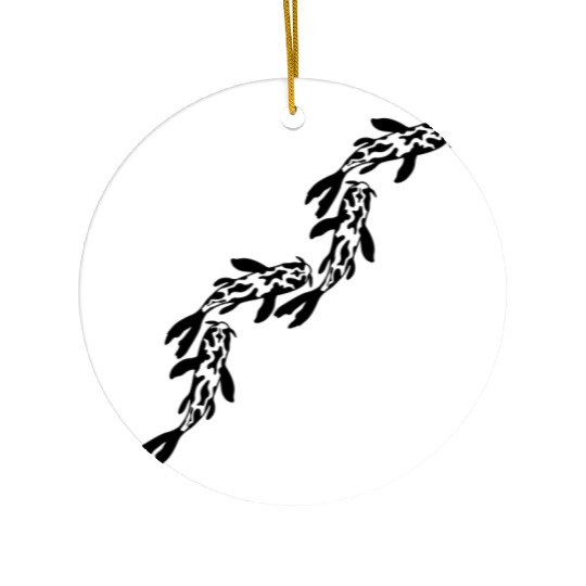 row koi fish nishikigoi Ceramic Ornaments