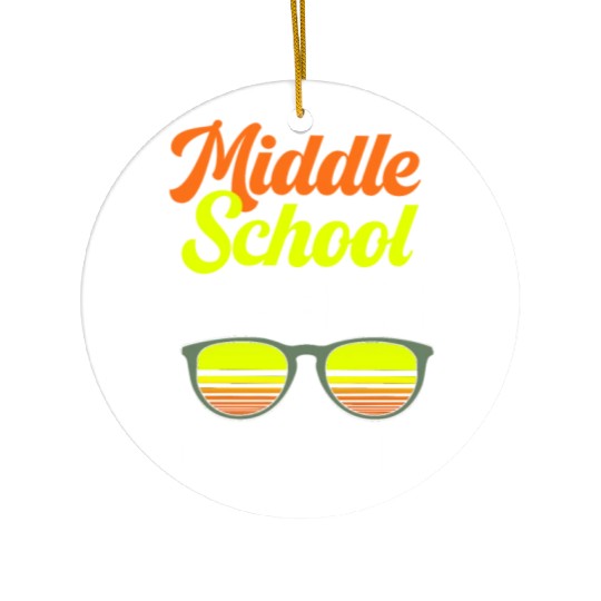 Summer Vacation Middle School Teacher Off Duty Ceramic Ornaments