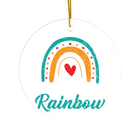 The Greater Your Storm The Brighter Your Rainbow Ceramic Ornaments