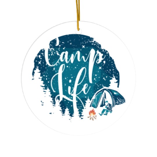 Camping Camper Present Nature Lover Van Ceramic Ornaments