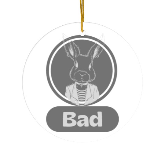 Punk rock bunny Ceramic Ornaments