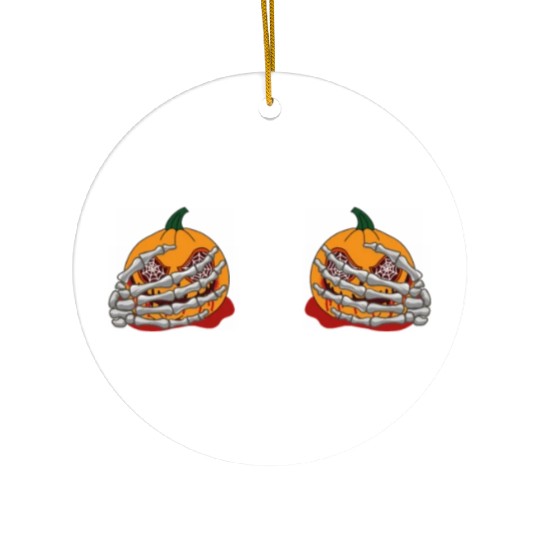 Halloween Pumpkin Boob Skeleton Hand Ceramic Ornaments