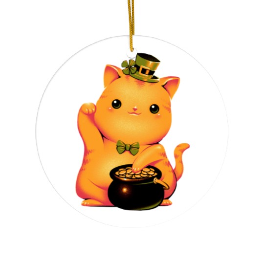 cat Irish Lucky Cat Ceramic Ornaments