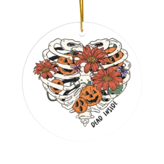 Fun Halloween Designs Dead Inside Ceramic Ornaments