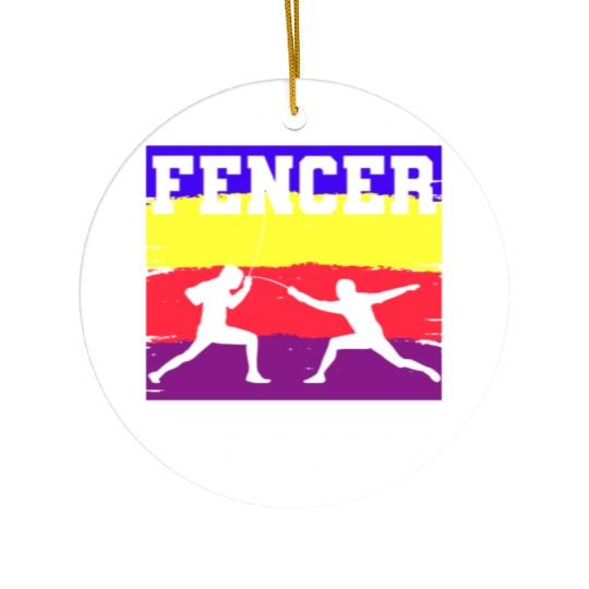 Fencing Sport Sword Fencer Foil Ceramic Ornaments