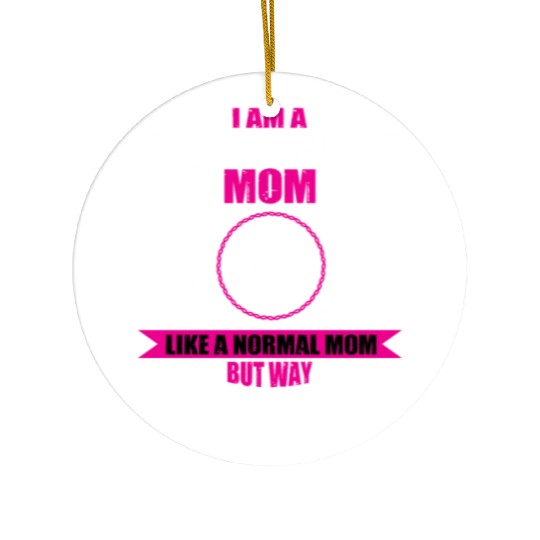 Funny Jellyfish Mom Ceramic Ornaments