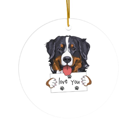 Bernese Mountain Dog Stalker Cartoon Ceramic Ornaments