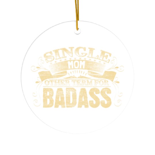 Single Mother Mom Son Ceramic Ornaments