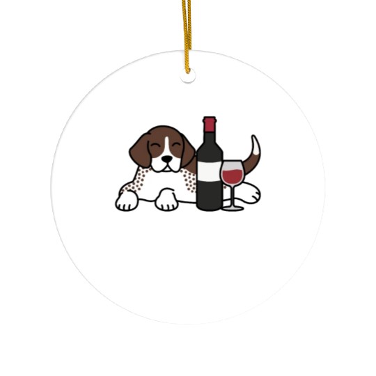 Drink Wine And Pet My German Shorthaired Pointer Ceramic Ornaments