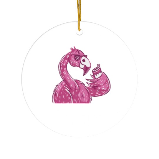 Flamingo loving Girl Ceramic Ornaments
