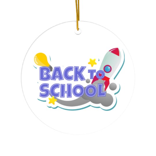 Back to School Sticker Ceramic Ornaments