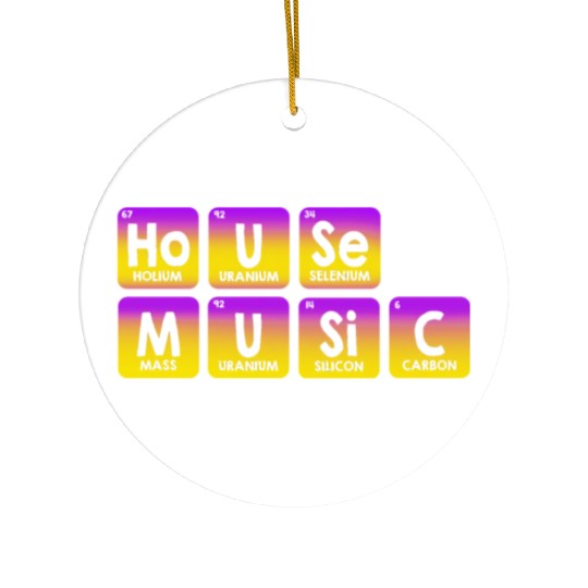 Periodic Table Science Techno House Music Ceramic Ornaments
