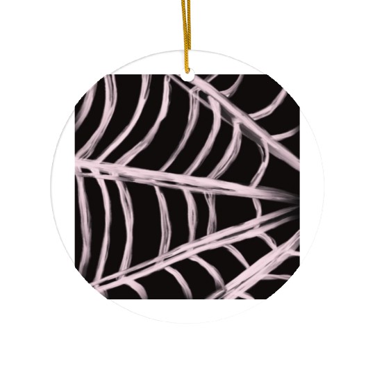 Pastel Pink Spider Web Retro Illustration Ceramic Ornaments