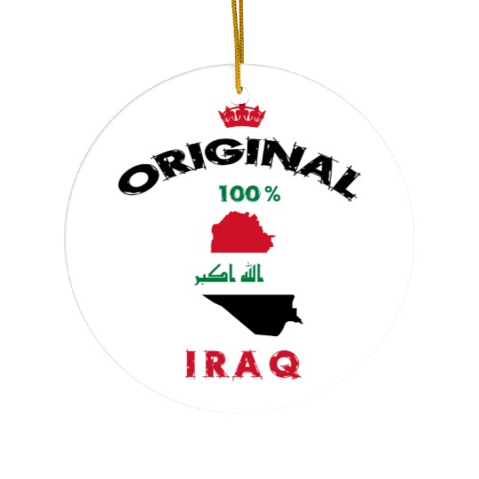 Iraq original 100% flags design Ceramic Ornaments
