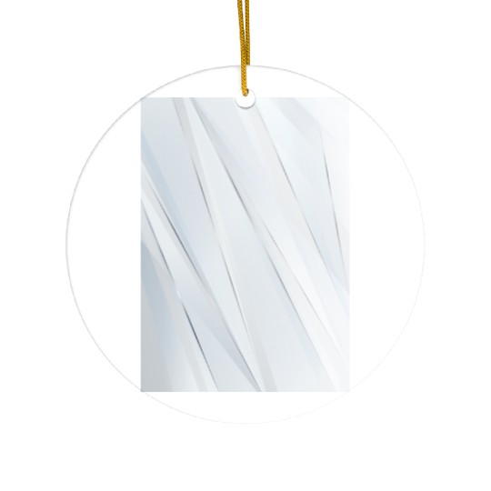 Luxury White Silver Stripes Ceramic Ornaments